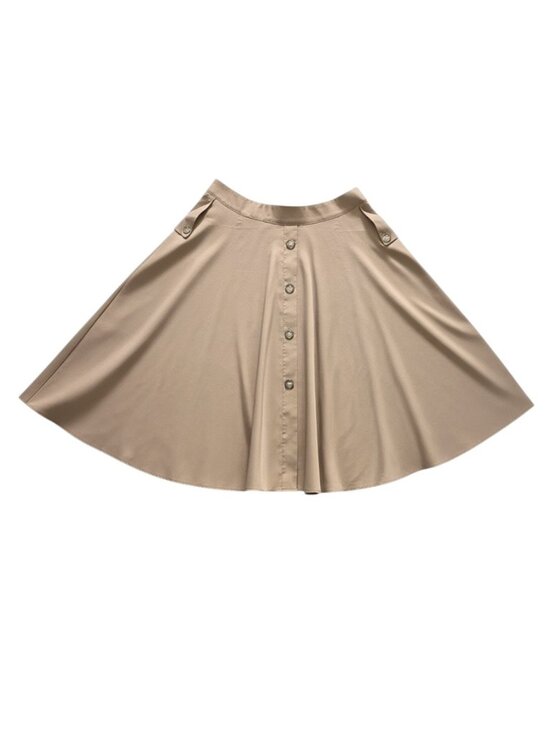 SHIEN Dresses & Skirts - SHEIN Solid Button-Detail Flare Skirt